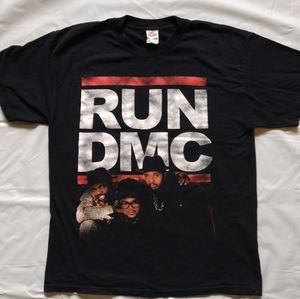 RUN DMC Group Band VINTAGE Tagged Black Shirt Adult Size: Large